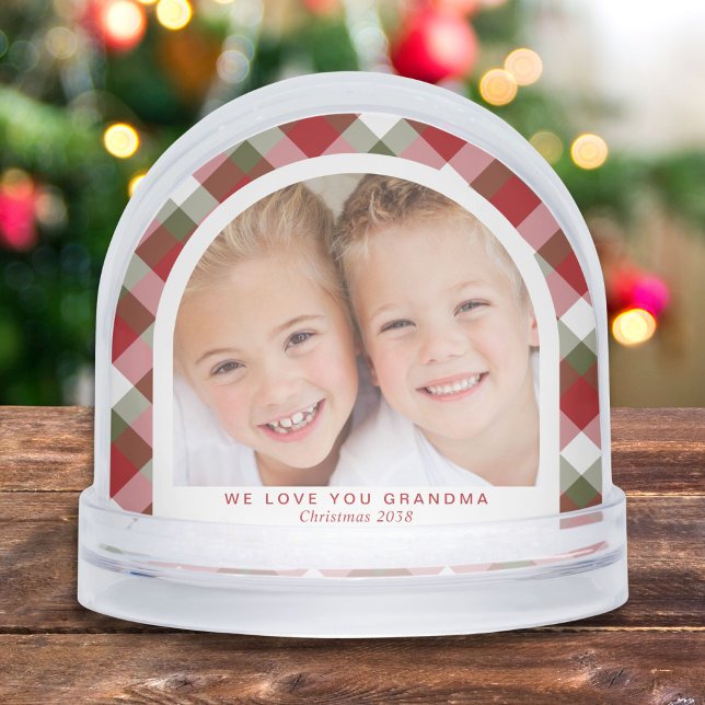 Grandma Love You Arch Photo Christmas Snow Globe (Creator Uploaded)