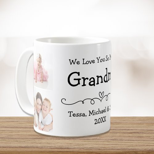 Grandma Love You Personalized Photo Coffee Mug