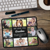 Grandma Love You Photo Collage Black