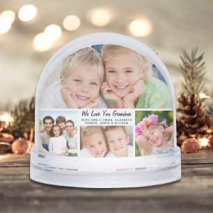 Grandma Love You Photo Collage Snow Globe