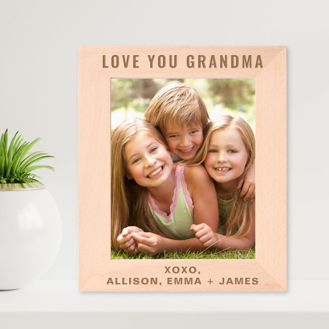 Grandma Love You Photo Engraved Frames (Creator Uploaded)