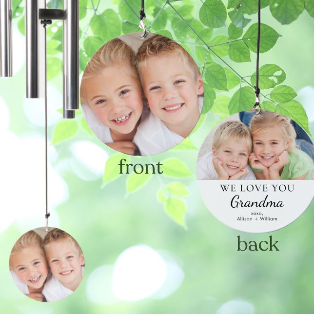 Grandma Love You Photo Garden Wind Chime (Creator Uploaded)