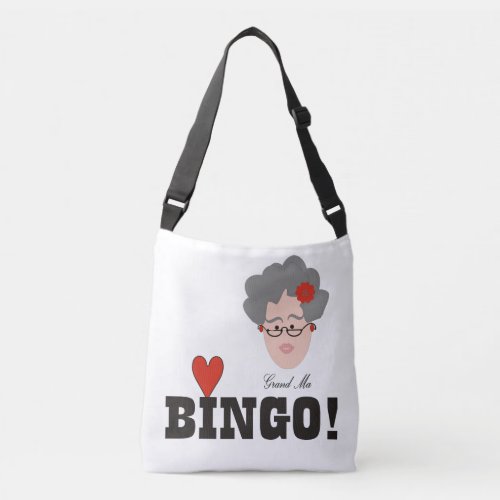 Grandma Loves Bingo Crossbody Bag