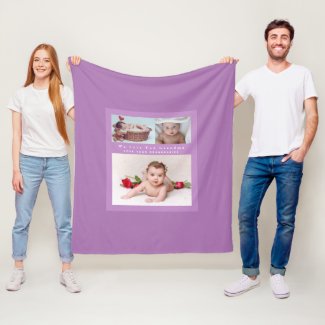 Grandma Loves Her Family Photo Collage Soft Cozy Fleece Blanket
