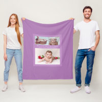 Grandma Loves Her Family Photo Collage Soft Cozy Fleece Blanket