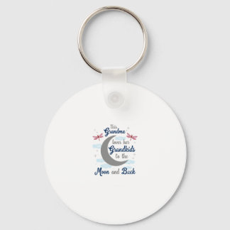 Grandma Loves Her Grandkids Dragonfly Moon Women G Keychain