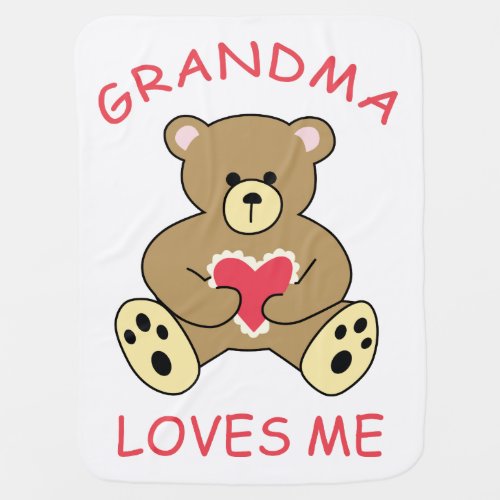 Grandma Loves Me Baby Blanket