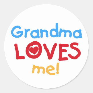 Grandma Loves Me Stickers | Zazzle