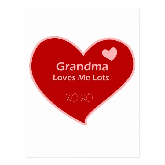 Grandma Loves Me Lots Postcard | Zazzle.com