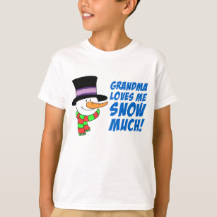 Up to Snow Good Funny Holiday Tee Winter Tee Christmas Shirt Kids' T-Shirts Snowman Shirt Long Sleeved T-Shirt Trouble Maker