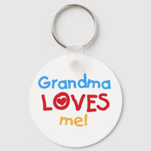 Grandma Loves Me T-shirts and Gifts Keychain