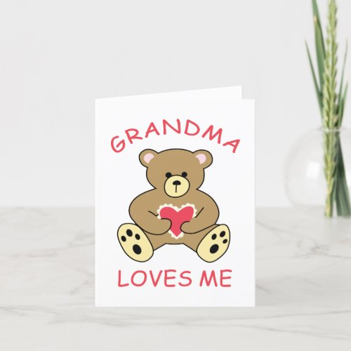 Grandma Loves Me Thank You Card