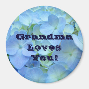 Grandma Loves You! magnets gifts Blue Christmas