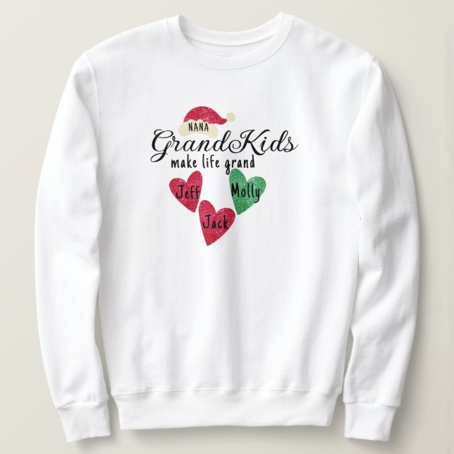 Grandma & Me Sweatshirt - Personalized Family (Design Front)