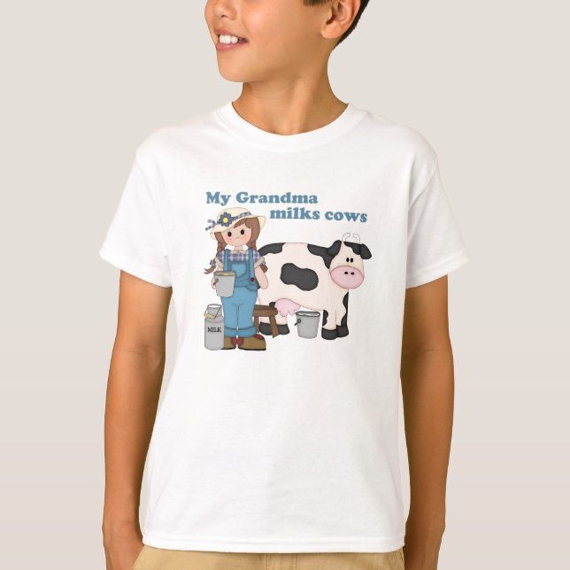 Grandma Milks Cows T-Shirt (Front)