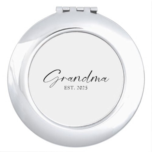 Grandma Minimalist Simple Script Personalized    Compact Mirror