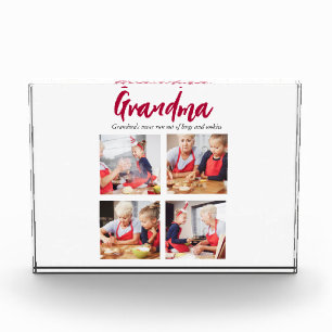 Grandma modern 4 photo quote photo block