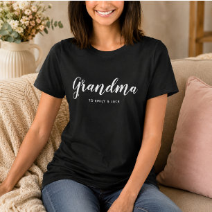 grandma Modern Mom Kids Names grandma Day T-Shirt