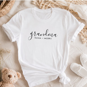 grandma Modern Mom Kids Names grandma Day Tri-Blend Shirt