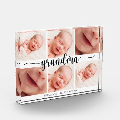 Grandma Mothers Day Photo Collage Photo Block