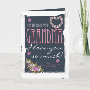 Grandma Mother's day card trendy and modern