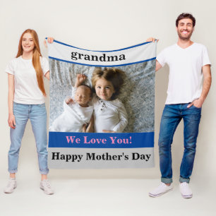 Grandma Mothers Day Fleece Blanket