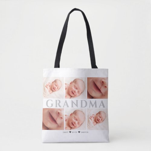 Grandma Mothers Day Gift Tote with Photos