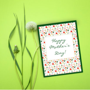 Grandma mother's day Pattern wildflowers  Postcard
