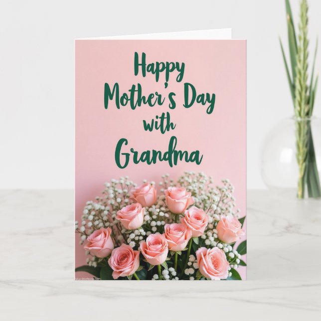 Grandma Mothers Day Roses Card (Front)