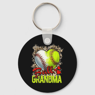 Grandma Mothers Day Softball Grandma Baseball Gran Keychain