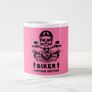Grandma Motorbike Rider Giant Coffee Mug