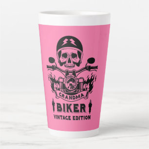 Grandma Motorbike Rider Latte Mug