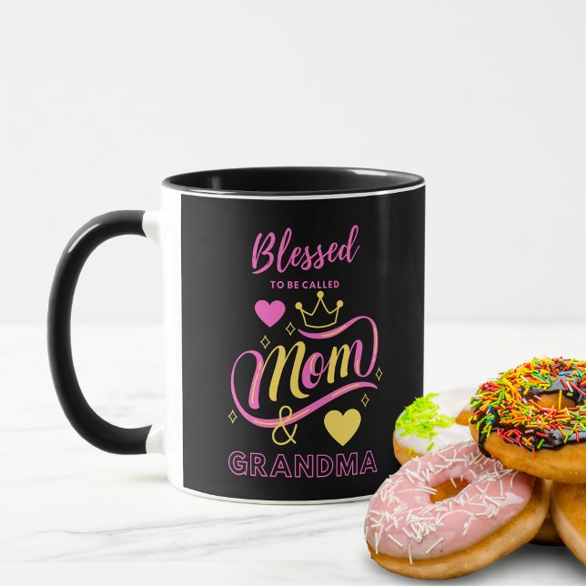 Grandma Mug - Blessed to Be Called Mom and Grandma (Creator Uploaded)