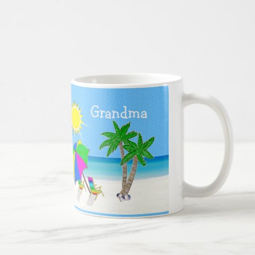 GRANDMA Mugs Beach Themed Coffee Mugs