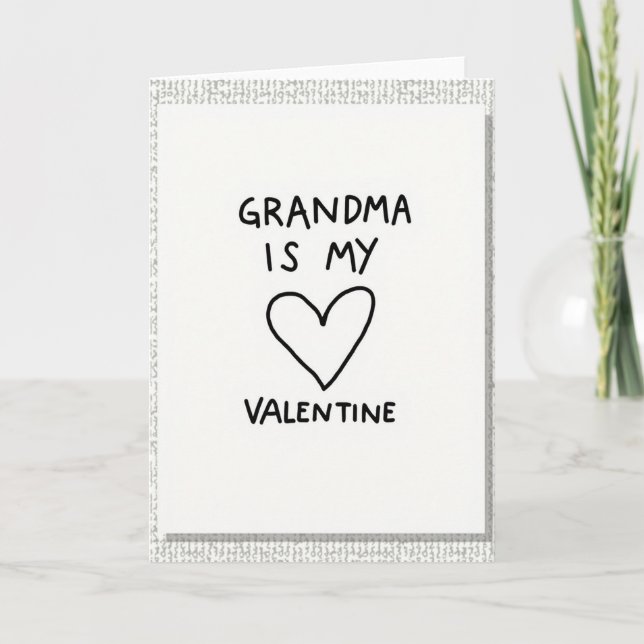 Grandma My Heart Valentine Card (Front)