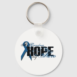 Grandma My Hero - Colon Cancer Hope Keychain