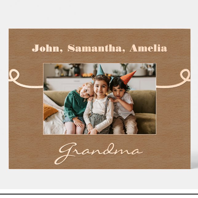 Grandma Name Personalized wooden picture frame (Creator Uploaded)