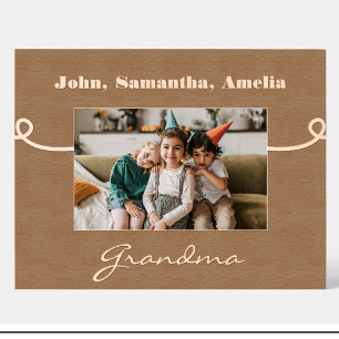 Grandma Name Personalized wooden picture frame Engraved Frames