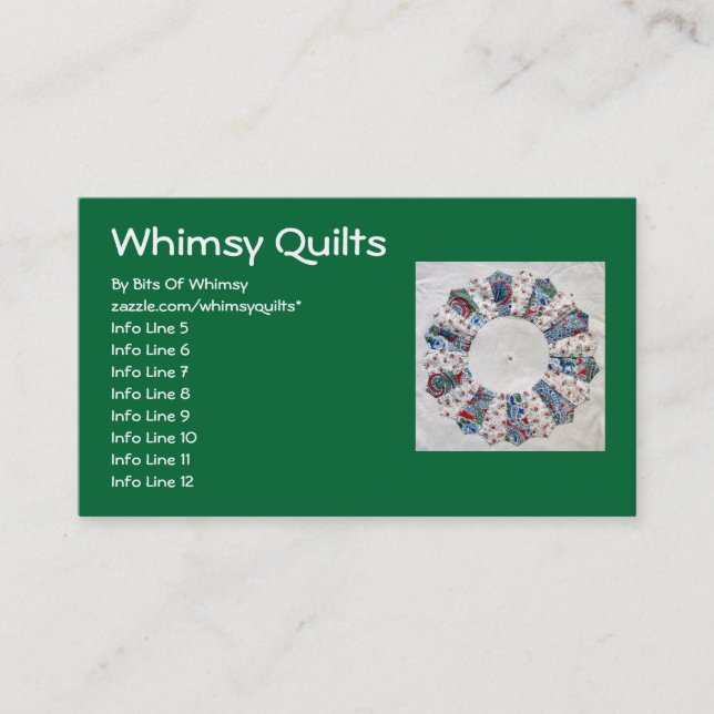 Grandma Nellie's Quilt - Block #1 Business Card (Front)