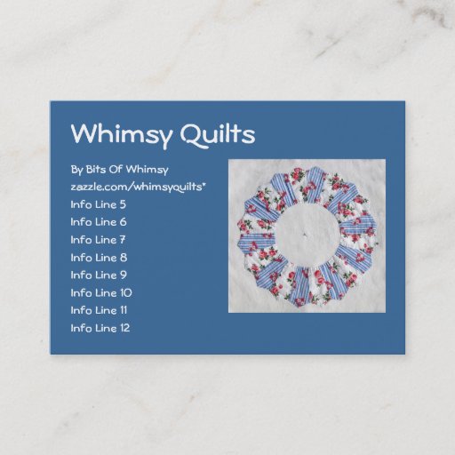Customizable Grandma Nellie's Quilt - Block #3 Business Cards