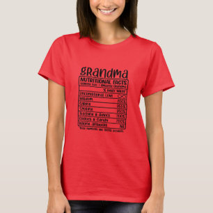 Grandma Nutritional Facts T-Shirt