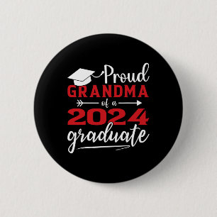 Grandma Of A Cl Of 2024 Graduate Funny Graduation Button