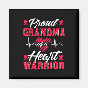 Grandma Of A Heart Warrior Chd Awareness  Magnet