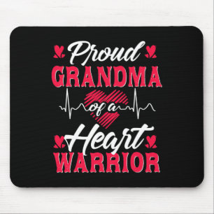 Grandma Of A Heart Warrior Chd Awareness Mouse Pad