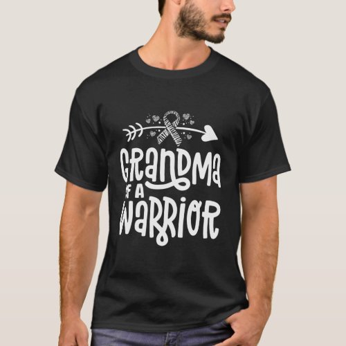 Grandma Of A Rare Disease Warrior Awareness Zebra  T_Shirt