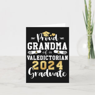 Grandma Of A Valedictorian Cl 2024 Graduation  Card