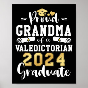 Grandma Of A Valedictorian Cl 2024 Graduation Poster