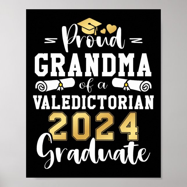 Grandma Of A Valedictorian Cl 2024 Graduation  Poster (Front)