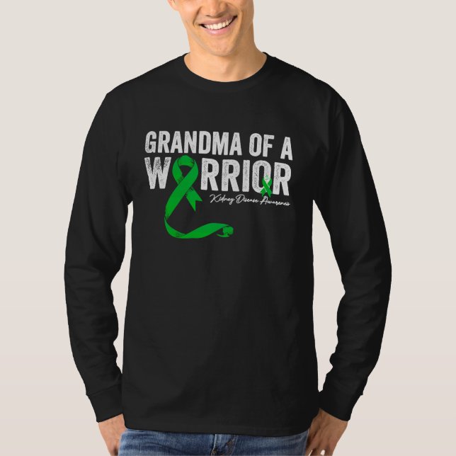 Grandma of a Warrior Kidney Disease Awareness T-Shirt (Front)