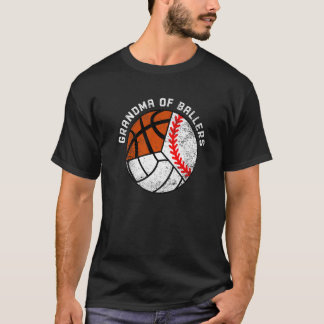 Grandma Of Ballers  Baseball Volleyball Basketball T-Shirt